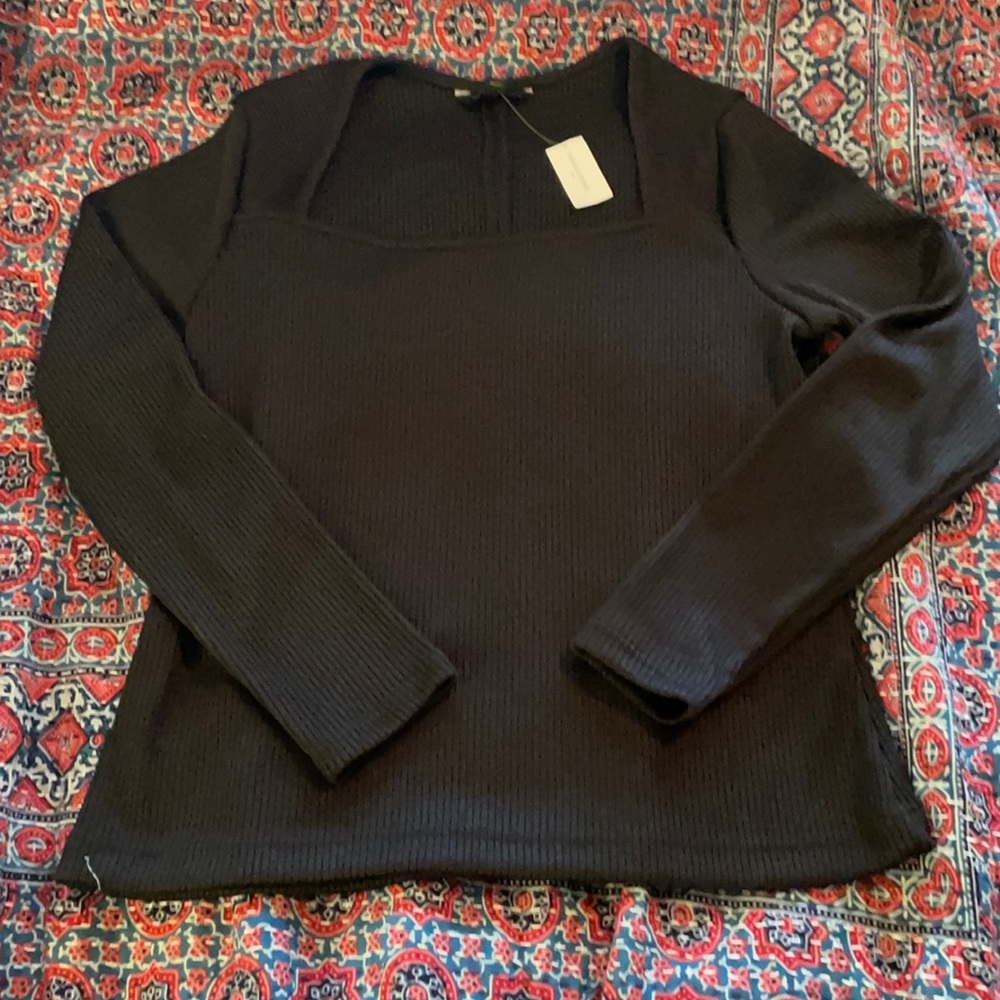 Banana Republic square neck light sweater L
